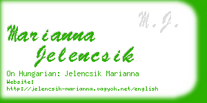 marianna jelencsik business card